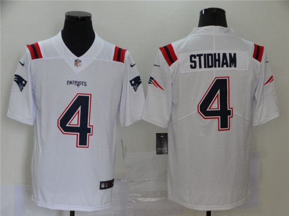2020 New England Patriots #4 Jarrett Stidham White NEW Vapor Untouchable Stitched NFL Nike Limited J