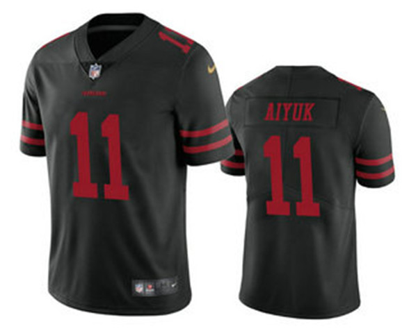 2020 San Francisco 49ers #11 Brandon Aiyuk Black Vapor Untouchable Stitched NFL Nike Limited Jersey