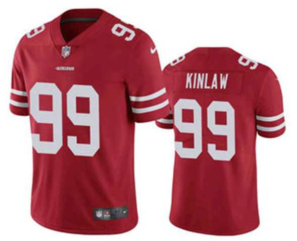 2020 San Francisco 49ers #99 Javon Kinlaw Red Vapor Untouchable Stitched NFL Nike Limited Jersey