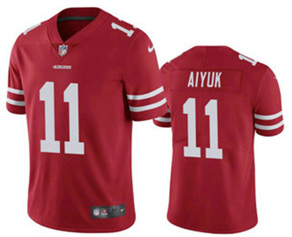 2020 San Francisco 49ers #11 Brandon Aiyuk Red Vapor Untouchable Stitched NFL Nike Limited Jersey