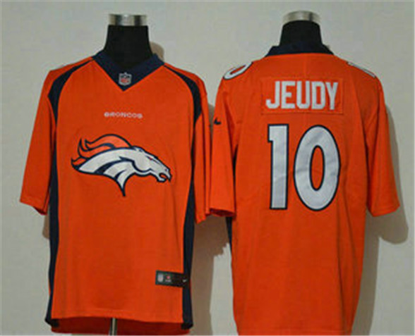 2020 Denver Broncos #10 Jerry Jeudy Orange 2020 Big Logo Vapor Untouchable Stitched NFL Fashion Limi