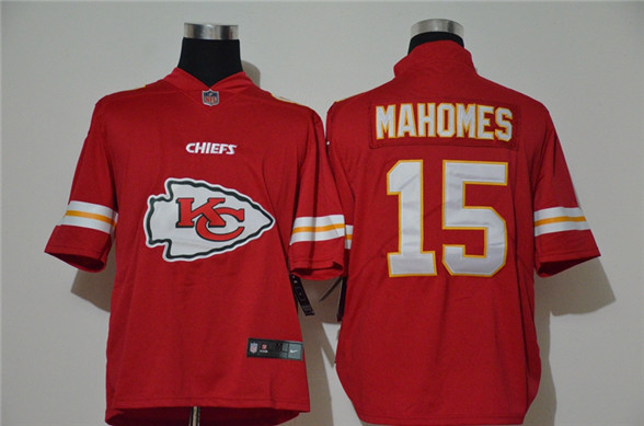 2020 Kansas City Chiefs #15 Patrick Mahomes Red Big Logo Vapor Untouchable Stitched NFL Nike Fashion