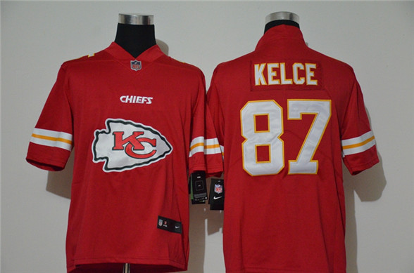 2020 Kansas City Chiefs #87 Travis Kelce Red Big Logo Vapor Untouchable Stitched NFL Nike Fashion Li