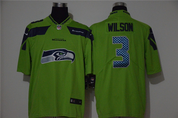 2020 Seattle Seahawks #3 Russell Wilson Green Big Logo Vapor Untouchable Stitched NFL Nike Fashion L