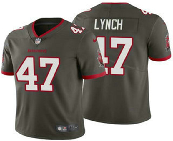2020 Tampa Bay Buccaneers #47 John Lynch Gray NEW Vapor Untouchable Stitched NFL Nike Limited Jersey