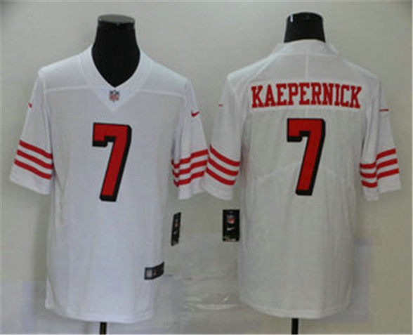 2020 San Francisco 49ers #7 Colin Kaepernick White New 2020 Color Rush Vapor Untouchable Limited Jer