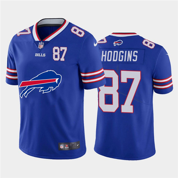 2020 Bills #87 Isaiah Hodgins Royal Team Big Logo Number Vapor Untouchable Limited Jersey