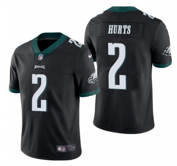 2020 Eagles #2 Jalen Hurts Black 2020 NFL Draft First Round Pick Vapor Untouchable Limited Jersey - Click Image to Close