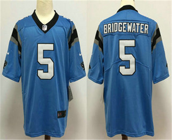 2020 Carolina Panthers #5 Teddy Bridgewater Light Blue 2020 Vapor Untouchable Stitched NFL Limited J