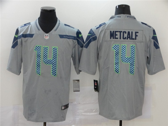 2020 Seattle Seahawks #14 D.K. Metcalf Grey 2017 Vapor Untouchable Stitched NFL Limited Jersey
