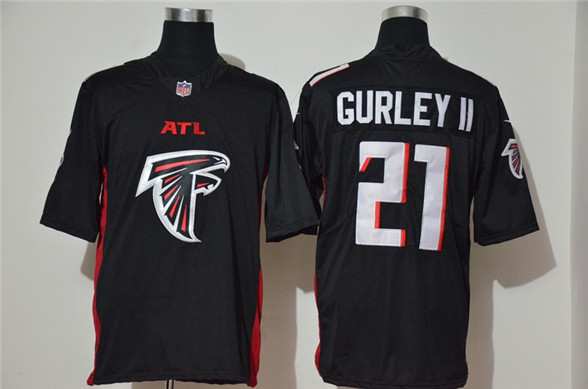 2020 Nike Atlanta Falcons #21 Todd Gurley II Black Team Big Logo Vapor Untouchable Limited Jersey