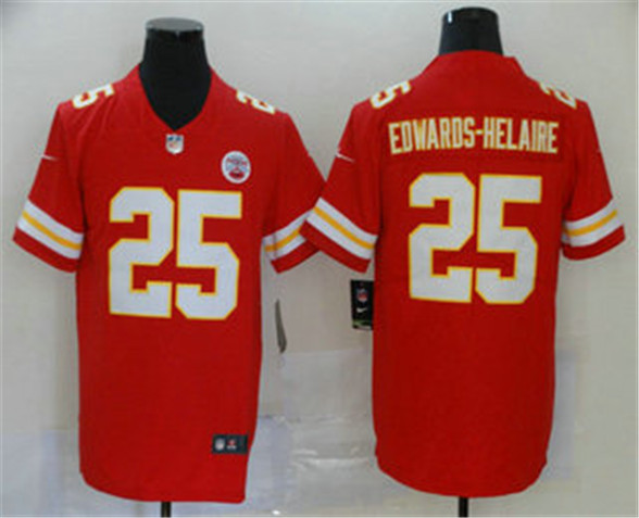 2020 Kansas City Chiefs #25 Clyde Edwards-Helaire Red Vapor Untouchable Stitched NFL Nike Limited Je