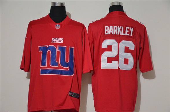 2020 New York Giants #26 Saquon Barkley Red Big Logo Vapor Untouchable Stitched NFL Nike Fashion Lim