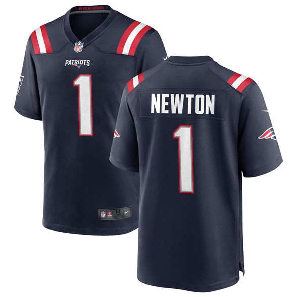 2020 New England Patriots #1 Cam Newton Navy Blue NEW Vapor Untouchable Stitched NFL Nike Limited Je