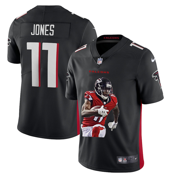 2020 Atlanta Falcons #11 Julio Jones Black Player Portrait Edition Vapor Untouchable Stitched NFL Ni - Click Image to Close