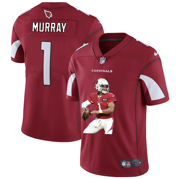 2020 Arizona Cardinals #1 Kyler Murray Red Player Portrait Edition Vapor Untouchable Stitched NFL Ni - Click Image to Close
