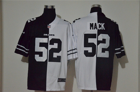 2020 Chicago Bears #52 Khalil Mack Black White Peaceful Coexisting Vapor Untouchable Stitched NFL Ni
