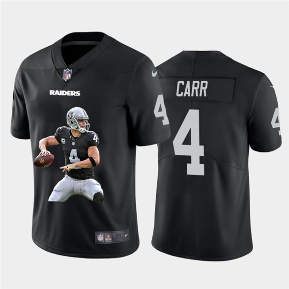 2020 Las Vegas Raiders #4 Derek Carr Black Player Portrait Edition Vapor Untouchable Stitched NFL Ni