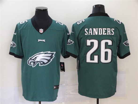 2020 Philadelphia Eagles #26 Miles Sanders Midnight Green Big Logo Vapor Untouchable Stitched NFL Ni