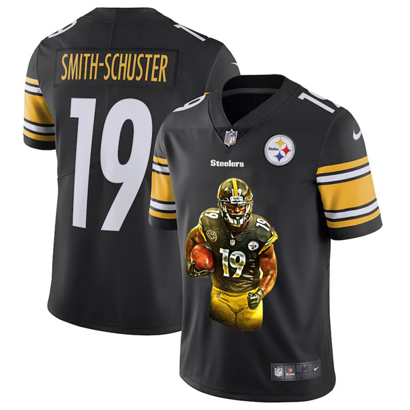 2020 Pittsburgh Steelers #19 JuJu Smith-Schuster Black Player Portrait Edition Vapor Untouchable Sti