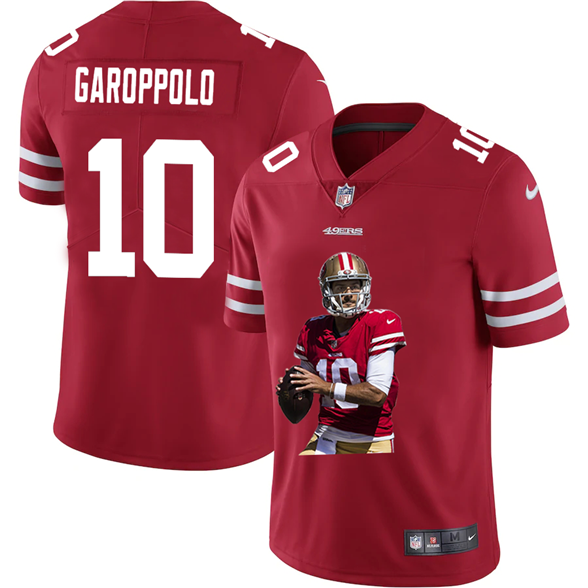 2020 San Francisco 49ers #10 Jimmy Garoppolo Red Player Portrait Edition Vapor Untouchable Stitched