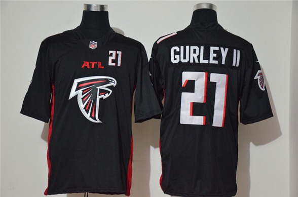 2020 Atlanta Falcons #21 Todd Gurley II Black Big Logo Number Vapor Untouchable Stitched NFL Nike Fa
