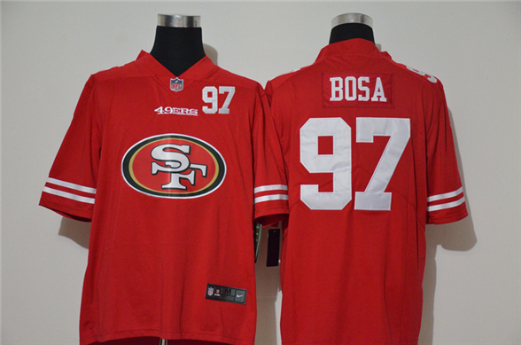 2020 San Francisco 49ers #97 Nick Bosa Red Big Logo Number Vapor Untouchable Stitched NFL Nike Fashi
