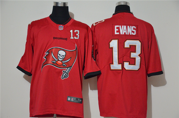 2020 Tampa Bay Buccaneers #13 Mike Evans Red Big Logo Number Vapor Untouchable Stitched NFL Nike Fas