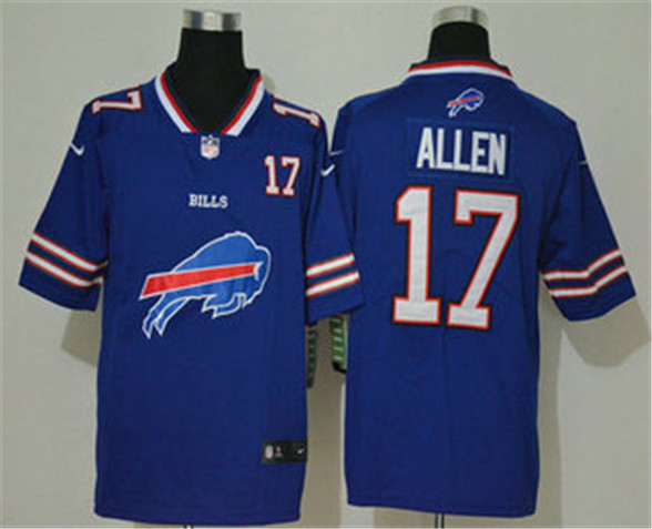 2020 Buffalo Bills #17 Josh Allen Royal Blue Big Logo Number Vapor Untouchable Stitched NFL Nike Fas