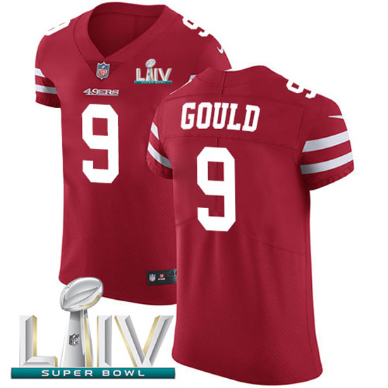 2020 Nike 49ers #9 Robbie Gould Red Super Bowl LIV Team Color Men's Stitched NFL Vapor Untouchable E