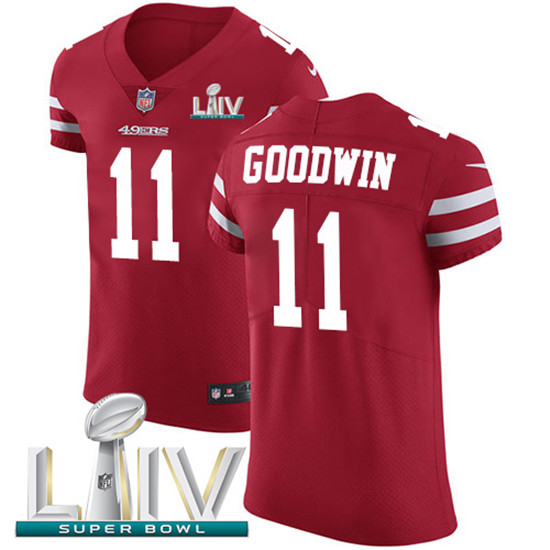 2020 Nike 49ers #11 Marquise Goodwin Red Super Bowl LIV Team Color Men's Stitched NFL Vapor Untoucha