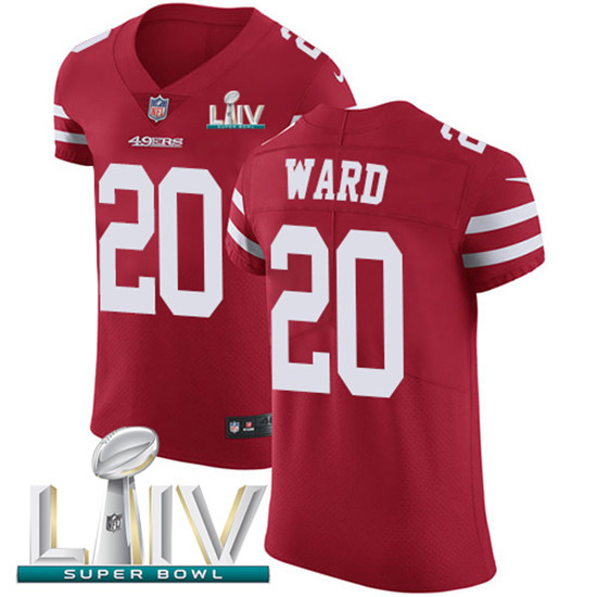 2020 Nike 49ers #20 Jimmie Ward Red Super Bowl LIV Team Color Men's Stitched NFL Vapor Untouchable E