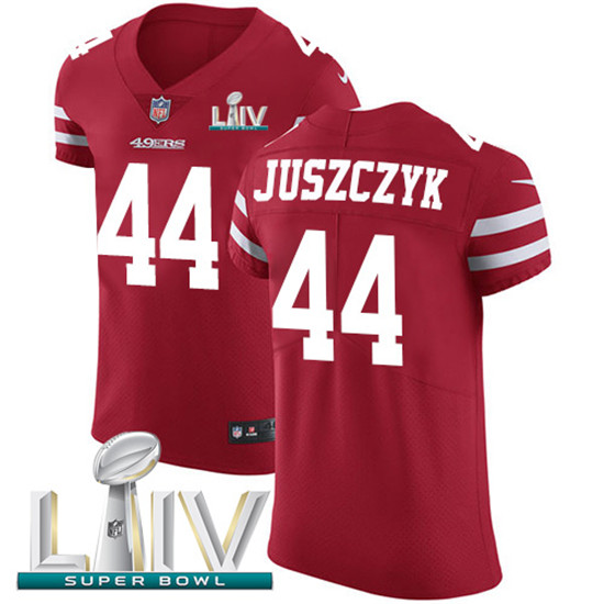 2020 Nike 49ers #44 Kyle Juszczyk Red Super Bowl LIV Team Color Men's Stitched NFL Vapor Untouchable