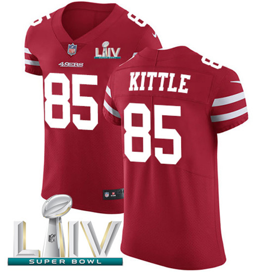 2020 Nike 49ers #85 George Kittle Red Super Bowl LIV Team Color Men's Stitched NFL Vapor Untouchable