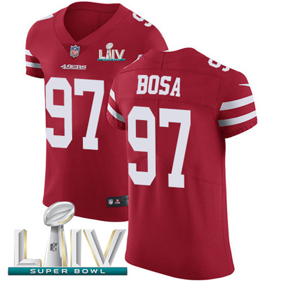 2020 Nike 49ers #97 Nick Bosa Red Super Bowl LIV Team Color Men's Stitched NFL Vapor Untouchable Eli