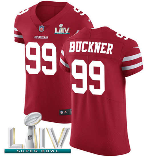 2020 Nike 49ers #99 DeForest Buckner Red Super Bowl LIV Team Color Men's Stitched NFL Vapor Untoucha