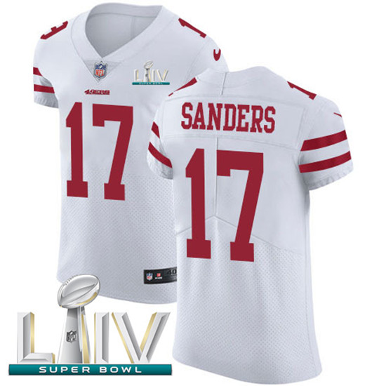 2020 Nike 49ers #17 Emmanuel Sanders White Super Bowl LIV Men's Stitched NFL Vapor Untouchable Elite