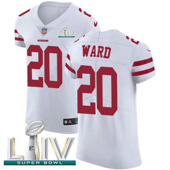 2020 Nike 49ers #20 Jimmie Ward White Super Bowl LIV Men's Stitched NFL Vapor Untouchable Elite Jers