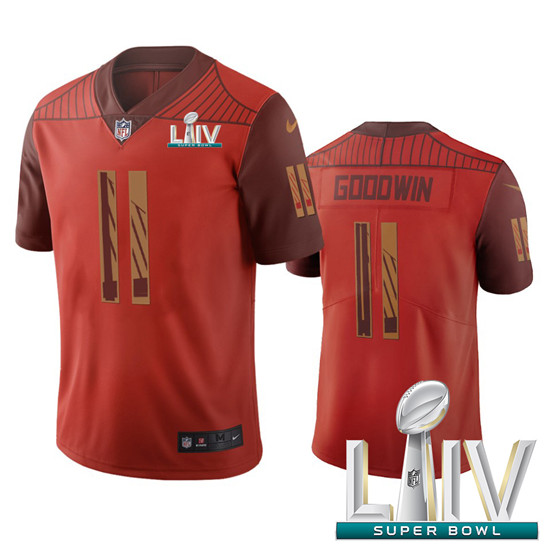 2020 San Francisco 49ers #11 Marquise Goodwin Orange Super Bowl LIV Vapor Limited City Edition NFL J