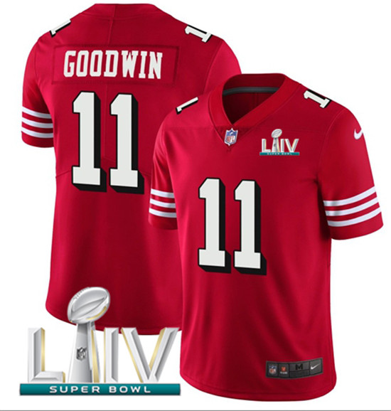 2020 Nike 49ers #11 Marquise Goodwin Red Super Bowl LIV Team Color Men's Stitched NFL Vapor Untoucha