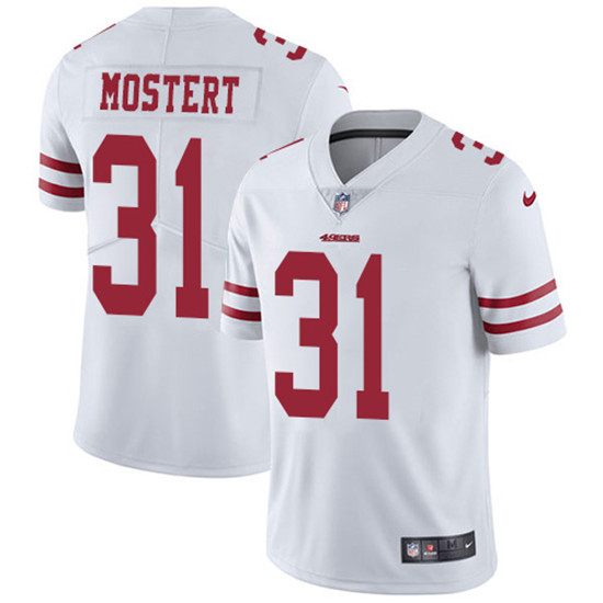 2020 Nike 49ers #31 Raheem Mostert White Men's Stitched NFL Vapor Untouchable Limited Jersey