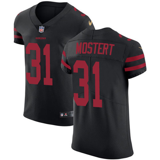 2020 Nike 49ers #31 Raheem Mostert Black Alternate Men's Stitched NFL New Elite Jersey