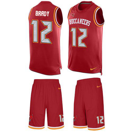 2020 Nike Buccaneers #12 Tom Brady Red Team Color Men's Stitched NFL Limited Tank Top Suit Jersey