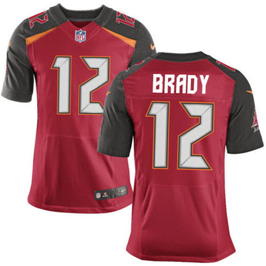 2020 Nike Buccaneers #12 Tom Brady Red Team Color Men's Stitched NFL Vapor Untouchable Elite Jersey