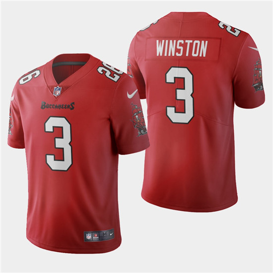 2020 Tampa Bay Buccaneers #3 Jameis Winston Red Men's Nike Vapor Limited NFL Jersey