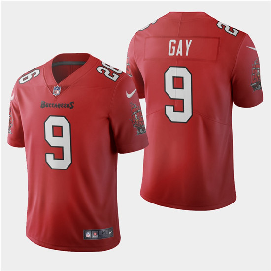 2020 Tampa Bay Buccaneers #9 Matt Gay Red Men's Nike Vapor Limited NFL Jersey
