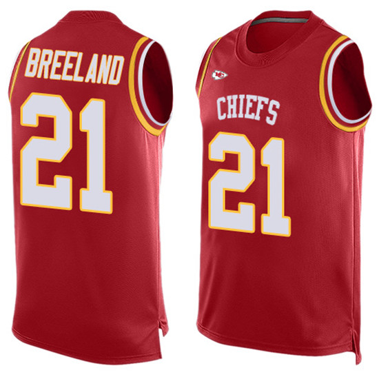 2020 Nike Chiefs #21 Bashaud Breeland Red Team Color Men's Stitched NFL Limited Tank Top Jersey - Click Image to Close