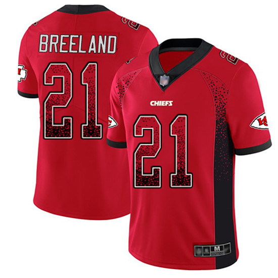 2020 Nike Chiefs #21 Bashaud Breeland Red Team Color Men's Stitched NFL Limited Rush Drift Fashion J