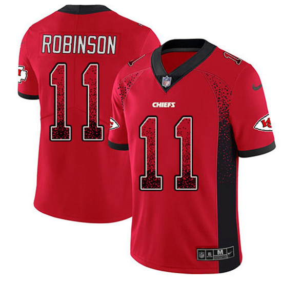 2020 Nike Chiefs #11 Demarcus Robinson Red Team Color Men's Stitched NFL Limited Rush Drift Fashion