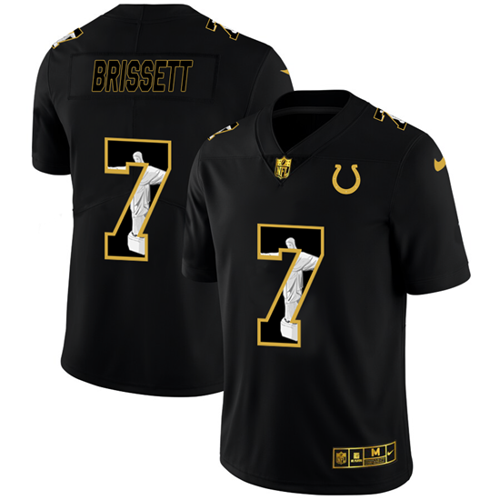 2020 Indianapolis Colts #7 Jacoby Brissett Men's Nike Carbon Black Vapor Cristo Redentor Limited NFL